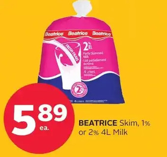 Rexall Beatrice skim, 1% or 2% milk offer