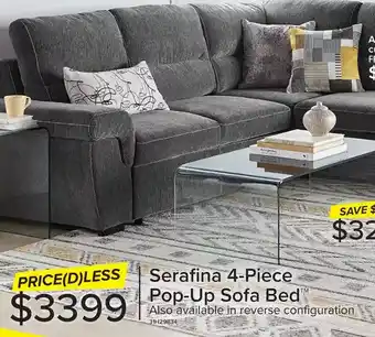 Leon's Serafina 4-piece pop-up sofa bed offer
