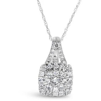 Charm Diamond 10k white gold diamond 0.50ctw bouquet pendant offer