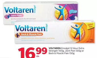Rexall Voltaren emulgel 12 hour extra strength, joint pain or back & muscle pain offer