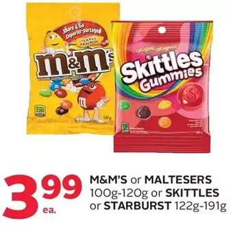 Rexall M&m's or maltesers or skittles or starburst offer
