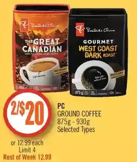 Shoppers Drug Mart Pc ground coffee offer