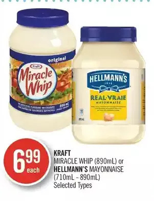 Shoppers Drug Mart Kraft miracle whip or hellmann's mayonnaise offer