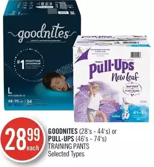 Shoppers Drug Mart Goodnites or pull-ups training pants offer
