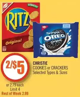 Shoppers Drug Mart Christie cookies or crackers offer