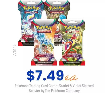 GameStop Pokémon trading card game scarlet & violet sleeved booster offer