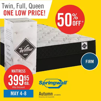 The Brick Springwall autumn tight top twin mattress-in-a-box offer