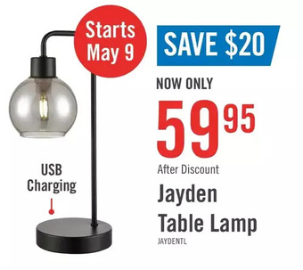 The Brick Jayden desk/task lamp with usb port offer