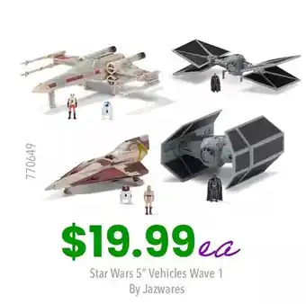 GameStop Star wars 5-inch vehicle and figure w1 assorted micro galaxy squadron offer