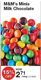 Bulk Barn M&m's minis milk chocolate offer