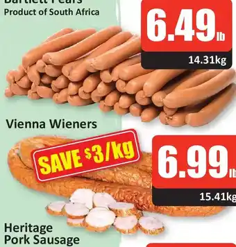 Starsky Vienna wieners | heritage pork sausage offer