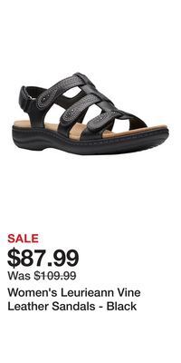 Mark's Women's leurieann vine leather sandals - black offer