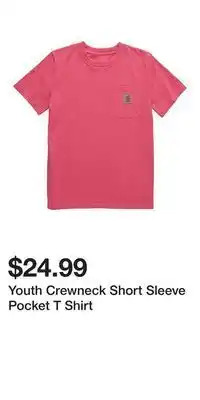Mark's Youth crewneck short sleeve pocket t shirt offer