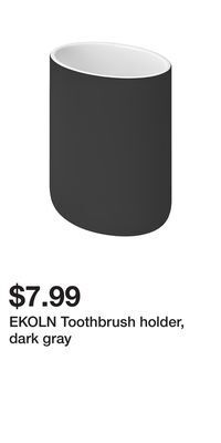 IKEA Ekoln toothbrush holder, dark gray offer