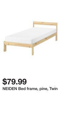 IKEA Neiden bed frame, pine, twin offer