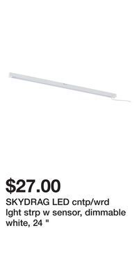 IKEA Skydrag led cntp/wrd lght strp w sensor, dimmable white, 24 offer