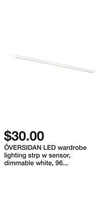 IKEA Översidan led wardrobe lighting strp w sensor, dimmable white, 96 cm (38 ) offer