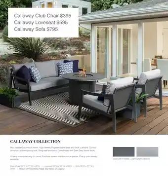Dot Furniture Callaway club chair | loveseat | sofa offer
