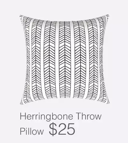Dot Furniture Herringbone throw pillow offer