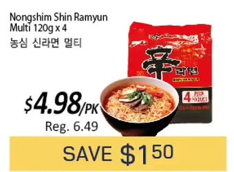 Galleria Supermarket Nongshim shin ramyun multi offer