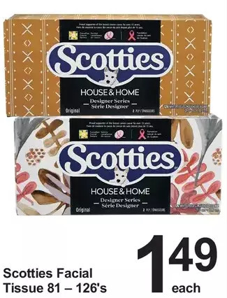 Pharmasave Scotties facial tissue offer