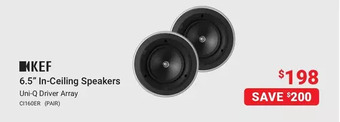 Visions Electronics Kef 6.5 in-ceiling speakers offer