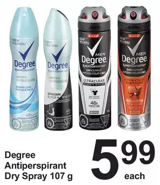Pharmasave Degree antiperspirant dry spray offer