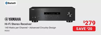 Visions Electronics Yamaha hi-fi stereo receiver offer