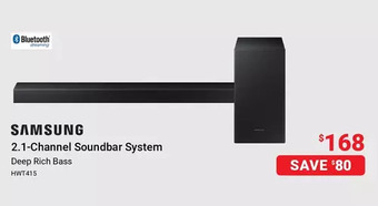 Visions Electronics Samsung 2.1-channel soundbar system offer