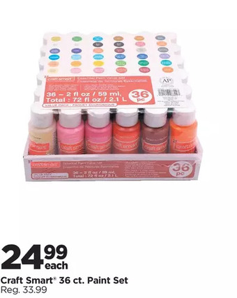 Michaels Craft smart 36 ct. paint set offer