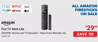 Visions Electronics Amazon fire tv stick lite offer