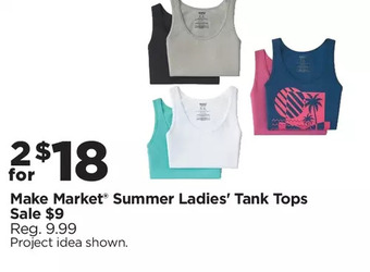 Michaels Make market summer ladies' tank tops offer