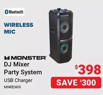 Visions Electronics Monster dj mixer party system offer