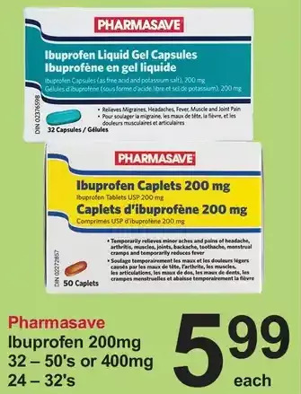 Pharmasave Pharmasave ibuprofen offer