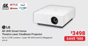 Visions Electronics Lg 4k uhd smart home theatre laser cinebeam projector offer