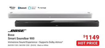 Visions Electronics Bose smart soundbar 900 offer