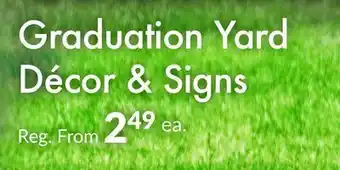 Party City Graduation yard decor & signs offer