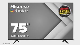 Visions Electronics Hisense a68h 75 smart tv offer