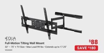 Visions Electronics Equa mount full-motion tilting wall mount offer