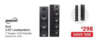 Visions Electronics Soundstage dual 5.25 loudspeakers offer