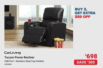 Visions Electronics Corliving tucson power recliner offer