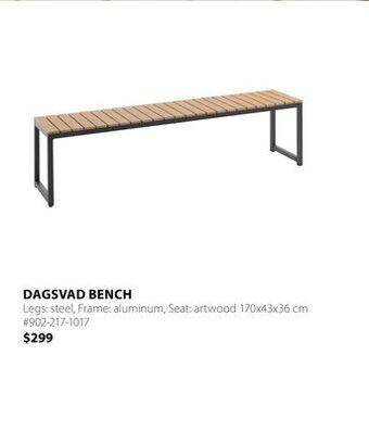 JYSK Dagsvad bench offer