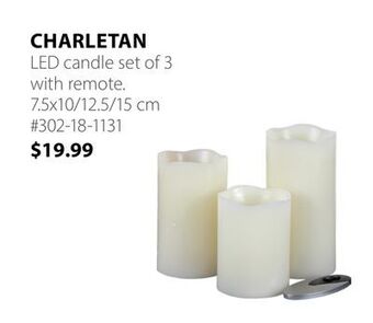 JYSK Charletan led candle set of 3 with remote offer