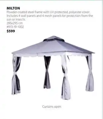 JYSK Milton powder-coated steel frame with uv protected, polyester cover offer