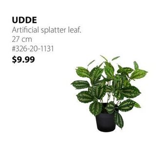 JYSK Udde artificial splatter leaf offer