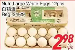 Nutri large white eggs