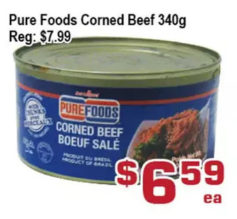 Top Food Supermarket Pure foods corned beef offer