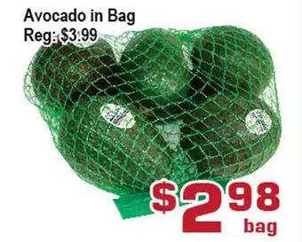 Top Food Supermarket Avocado in bag offer