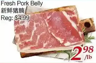Tone Tai Supermarket Fresh pork belly offer