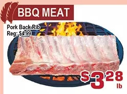 Top Food Supermarket Pork back rib offer